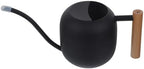 POPETPOP Metal Watering Can with Wooden Handle, 1.2l Long Spout Waterer for Indoor Plants and Seedlings, Stainless Steel Small Indoor Watering Can for Precise Garden and Flower Care by POPETPOP