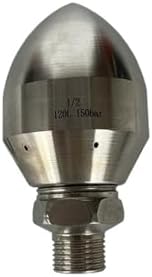 High Pressure Sewer Jetter Cleaning Nozzle 1/2 Inch Thread Stainless Steel(1l2 male 120L) - Image 3