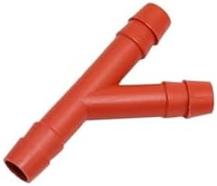 Hoses Connector 10mm 3 Way Manifold Y Connector Hose Garden Irrigation tee Barb drip Irrigation Fittings 300pcs(Red) by Unknown