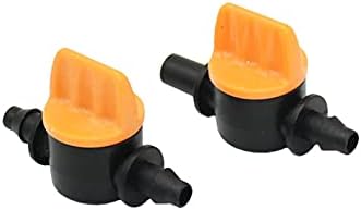 Hose Connector Adapter 100 4Mm Hose Valve 4/7 Water Pipe Garden Faucet 6Mm to 1I4 Barb Water Valve Drip Irrigation Fittings/4Mm by Unknown