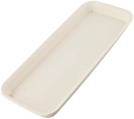 Compatible with Resin Plant Saucer Drip Tray for Indoor Outdoor Pots, Thickened Bottom Rectangle Plate to Protect Floors from Water Spills and Soil, Beige M(Brown XL) by ZTTW