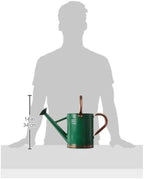 HomeStock Galvanized Steel Watering Can, 1 Gallon Capacity with Copper Accents, for Indoor Outdoor Plants - Image 2