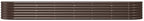 Metal Garden Raised Bed 116.5x31.5 in Outdoor Brown Planter Box - Image 3