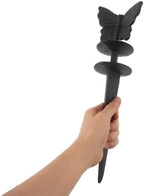 Vintage Cast Iron Garden Hose Holder Butterfly Shaped Freestanding Stake for Lawn and Patio Black Outdoor Hose Guide and Resists Fading - Image 4