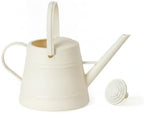 1 Gallon Plastic Watering Can with Long Spout & Dual Handles for Indoor Plants, Hanging Baskets - White, Yellow, Green, Gray by Unknown