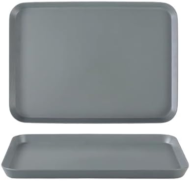 Multifunctional Drip Tray, Easy to Clean Spill Trays Anti-Scalding and Anti-Slip Design, Watering Tray for Plants Strong and Stable(Gray,13.7x9.8 in/34.8x25 cm) by Unknown