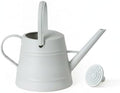 1 Gallon Plastic Watering Can with Long Spout & Dual Handles for Indoor Plants, Hanging Baskets - White, Yellow, Green, Gray by Unknown