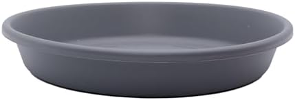 The HC Companies 17.5 Inch Round Plastic Classic Plant Saucer - Indoor Outdoor Plant Trays for Pots - 17.5"x17.5"x3" Warm Gray by TheHCCompanies