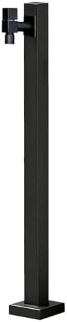 Freestanding Garden Hose Holder Faucet Post Stainless-Steel Water Tap, 60/80/95cm Tall Vertical Hydrant Dispenser - Bottom Or Side Inlet/Black Matte(Style 4,Height: 60cm/23.6in) by Gaommini