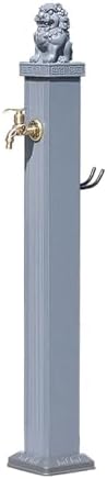 Outdoor Vertical Square Garden Water Column,freestanding Garden Hose Holder with Full Copper Faucet,Creativity Decorative Water Fountain Yard Hydrant，for Watering Irrigation Washing by Unknown