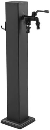 Stainless Steel Freestanding Garden Water Column with Irrigation Fountain Post and Hose Rack Outdoor Vertical Antifreeze Faucet for Backyard Washing 60cm/23.6in Height by Unknown