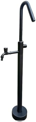304 Stainless Steel Freestanding Vertical Garden Water Column Hose Stand with Double Faucet for Irrigation and Car Wash by Unknown