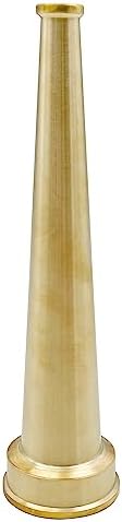 SAFBY Brass Fire Equipment, Plain Hose Nozzle, 2" NPSH (NPT), 12" Length, 9/16" Orifice (2" NPSH/NPT) - Image 3