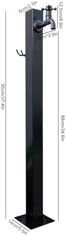Garden Faucets, Outdoor Spigot, Outdoor Faucet, Outdoor Column Faucet Column, Freestanding Garden Fountain with Hose Holder and Multi-Function Sprinkler(12.5 * 10cm/4.9 * 3.9in) - Image 2