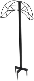 Portable Iron Garden Hose Stand, Black Outdoor Water Hose Holder by PRETYZOOM