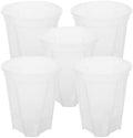 Toyvian 5pcs Self Watering Flowerpots with Bottom Tray, PP White by Toyvian