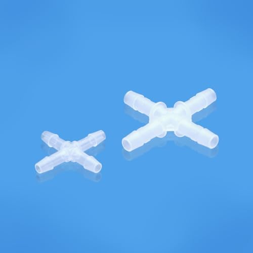 10pcs 1/2" Barbed Cross Connectors Fittings, Polypropylene, Autoclavable - Image 5