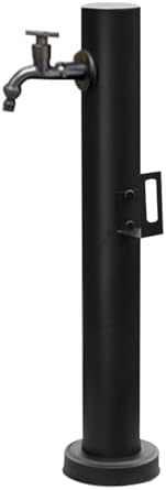 Stainless Steel Outdoor Garden Faucet Post Freestanding Hose Holder Stand with Vertical Water Column Fountain and Antifreeze Water Dispenser Weatherproof Outdoor Hose Stand for Gar by Unknown