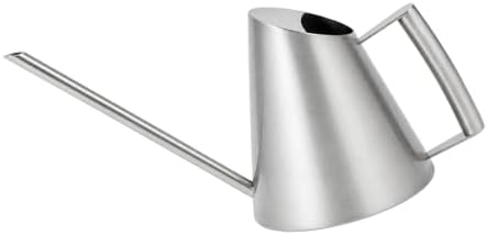 Stainless Steel Watering Can with Long Spout for Houseplants, Brushed Metal Plant Waterer for Balcony and Patio Care - Image 4