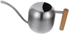 Stainless Steel Watering Can and Thin Spout 1.2l with Wooden Handle by Homoyoyo