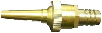 Brass Adjustable Jet Nozzle for Garden Fountain - 7mm Pore Size, Compatible with 16/19/25mm Hose Tubes(25mm) by Unknown