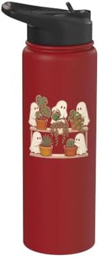 Plant Halloween Ghosts Watering Houseplant Lover Gift Stainless Steel Insulated Water Bottle by Unknown