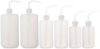 VICASKY 6 Pcs Plastic Watering Bottle Flower Watering Can 250ml 500ml 1000ml Water Squirt Bottle for Eyelash Extensions Eye Wash Tattoo Lab Tip Liquid Storage (White) by VICASKY