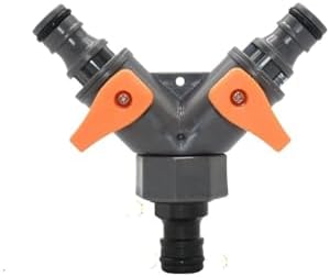 1/2 3/4 Thread 2-way Tap Hose Water Splitter Garden Tap Y Splitter Watering Fittings Adjustable Switch Joints(E) by Unknown