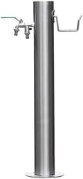 Stainless Steel Cylindrical Water Column, Freestanding Hydrant with Faucet, Garden Hose Holder for Courtyard Irrigation Washing Villa Decoration(86x13cm/34x5in) by Unknown