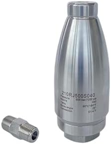 Turbo Rotating Nozzle, High Pressure 500 Bar 7250psi Quick Connect with Tungsten Steel Core for Cleaning Agua Potable(500bar-1l4-040) - Image 2