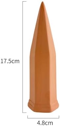 6Pcs Ceramic Terracotta Self Watering Spikes,Vacation Automatic Plant Waterer Devices, Indoor/Outdoor Planter Insert, Terra-Cotta Stakes for Potted Plants, Self Watering Spikes Wine Bottle Stake - Image 2