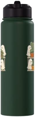 Plant Halloween Ghosts Watering Houseplant Lover Gift Stainless Steel Insulated Water Bottle - Image 2