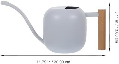 Capacity Metal Watering Can with Ergonomic Wooden Handle and Long Spout for Indoor and Outdoor Plants Stainless Steel Watering Pot for Flowers and Houseplants - Image 2