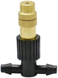 15-250Pcs Drip Irrigation Misting Brass Nozzle Garden Spray Cooling Parts Copper Sprinkler with Thread Barb Tee Connector(38mm30pcs) by Unknown