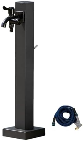 Freestanding Garden Water Column,Outdoor Water Tap with Dual Outlet Faucet by PZEOB