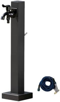 Freestanding Garden Water Column,Outdoor Water Tap with Dual Outlet Faucet by PZEOB