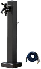 Freestanding Garden Water Column,Outdoor Water Tap with Dual Outlet Faucet by PZEOB