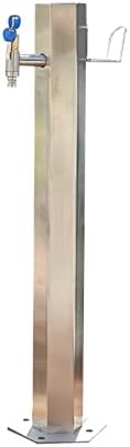 Outdoor Stainless Steel Square Garden Water Column, Garden Hose Stand with Faucet, Free Standing Water Column for Home Garden Insulation and Antifreeze, Used for Garden Irrigation and Watering by Unknown