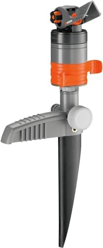 GARDENA 8144-20 Turbo Drive Sprinkler, Spike Type, Gray/Orange, Watering Up to 450 m² by Unknown