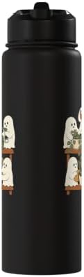 Plant Halloween Ghosts Watering Houseplant Lover Gift Stainless Steel Insulated Water Bottle - Image 2