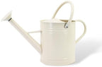 1 Gallon Matte Cream Metal Watering Can, Removable Spout by HORTICAN