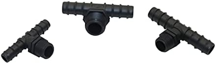 Hose Connector Adapter DN16 DN20 1/2 Inch 3/4 Inch Male Barb Tee Joint Garden Water Hose Diverter 5 Pieces of Drip Irrigation Connection Tools (Color : Black) - Image 4