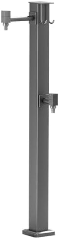 Outdoor Vertical Garden Water Column, Freestanding Hose Stand with Faucet, 304 Stainless Steel Floor Mounted Water Tap Yard Hydrant for Patio Lawn Irrigation, Grey by SXBHDM