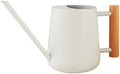 Xmas Indoor Watering Can 900ml White Iron Wood Long Spout by Yardenfun