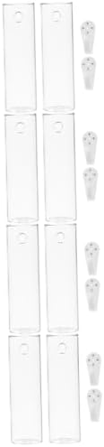 Toyvian 8pcs Glass Wall Hanging Vases for Flowers Minimalistic Hydroponic Plant Holders for Home Decor for Bouquets and Cuttings Elegant Design by Toyvian