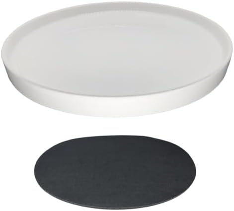 Yukfona Ceramic Plant Saucer Tray 1 Pcs 12 Inch White, 12.5" OD x11.9 ID x1.6 Deep| Fits Flower pots Bottom≤ 11.9", Heavy Duty Glazed Round Planter Drip with Catch Basin for Indoor Outdoor Plants by YUKFONA