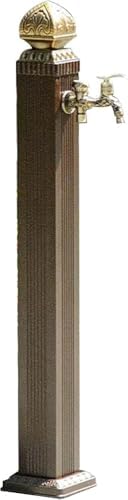 Freeze Crack Garden Hose Holder Faucet - Freestanding Outdoor Retro Post Brass Faucet for Car Washing and Watering - Yard Hydrant Water Feature Fountain(Size:Height 85cm) by Unknown