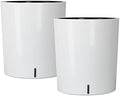 SAROSORA Large Round Self Watering Planter Pot 12.5'' 2-Pack for Home Garden Patio Tall Tree(White 2-Pack) by SAROSORA