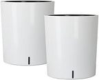 SAROSORA Large Round Self Watering Planter Pot 12.5'' 2-Pack for Home Garden Patio Tall Tree(White 2-Pack) by SAROSORA