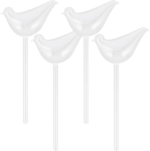 POPETPOP 4pcs Glass Self Watering Globes for Indoor Plants Creative Decorative Plant Waterer with Day Drip Irrigation Automatic Self-Watering Device for Home Garden and Travel by POPETPOP